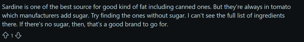 Comment on sardine as protein source (3)