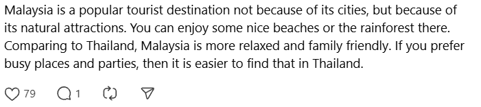 comment on tourist say Malaysia nothing to do (3)