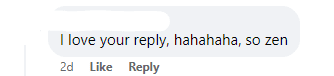 Comment OP very zen