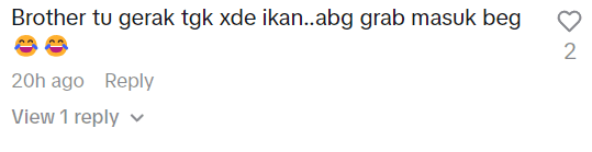 Comment stole by Grab