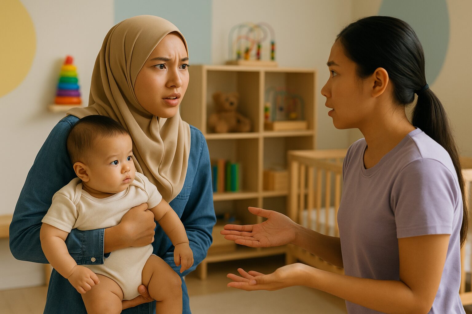 confronting babysitter