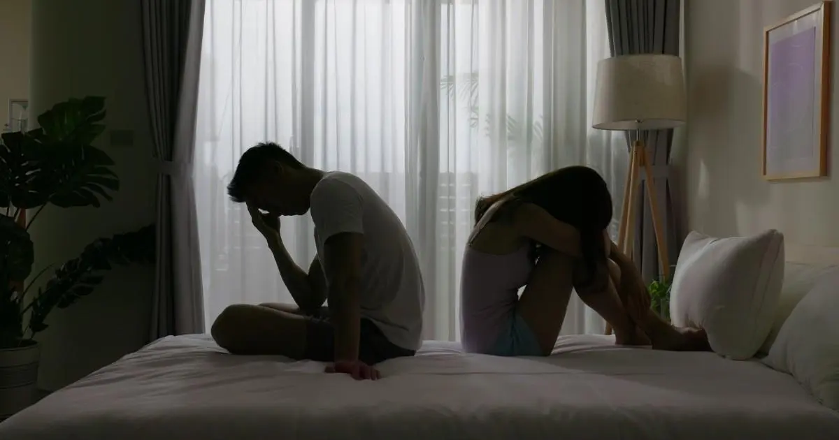couple sulking at each other (2)