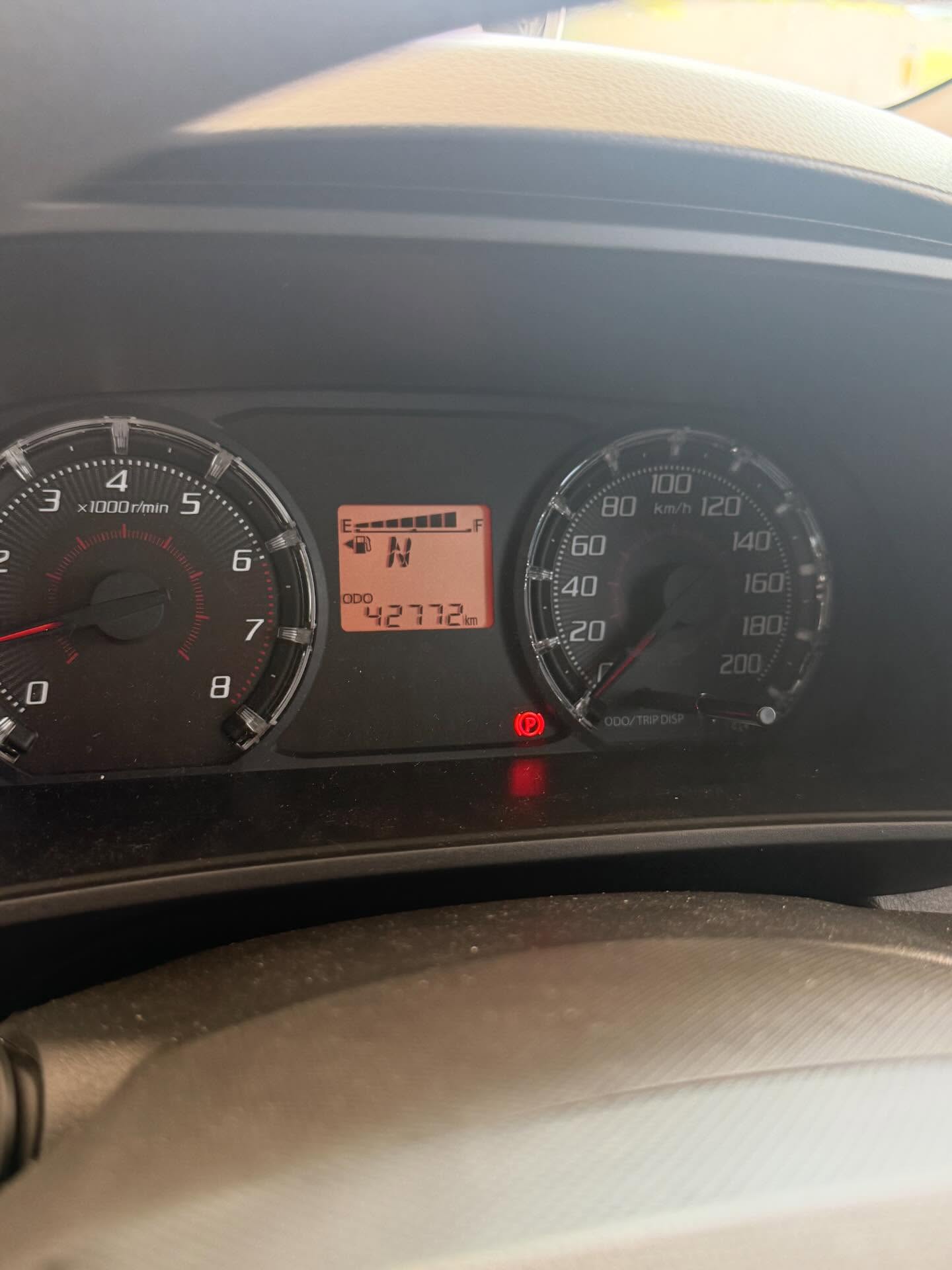 dashboard and fuel tank