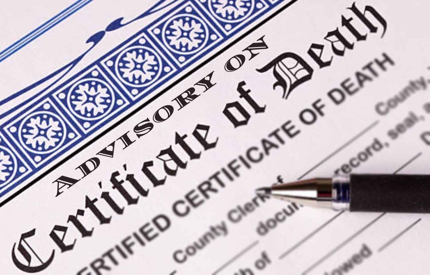 Death cert
