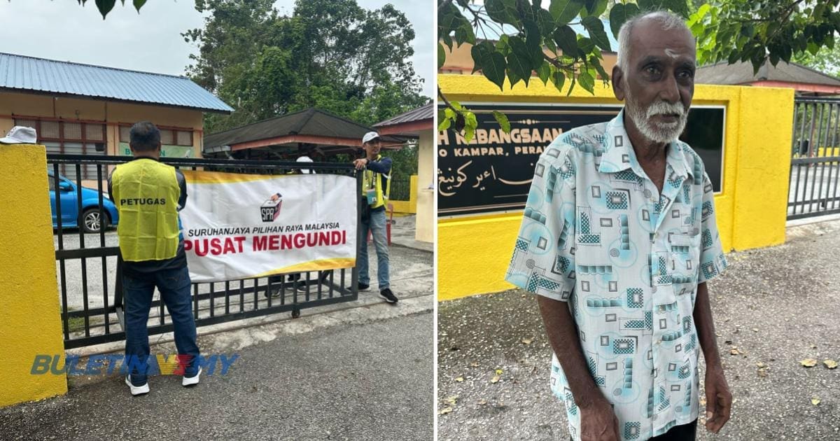 elderly at polling centre