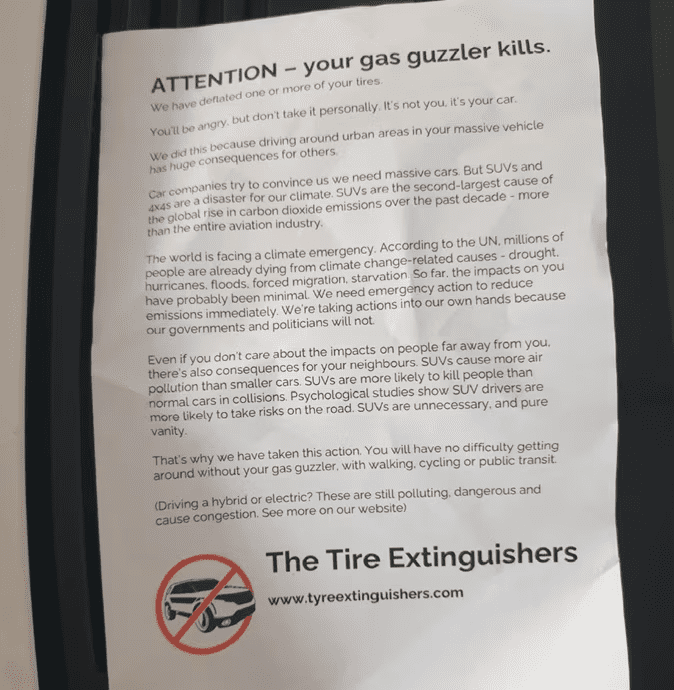 Flyer left by Benjamin Chia on SUVs