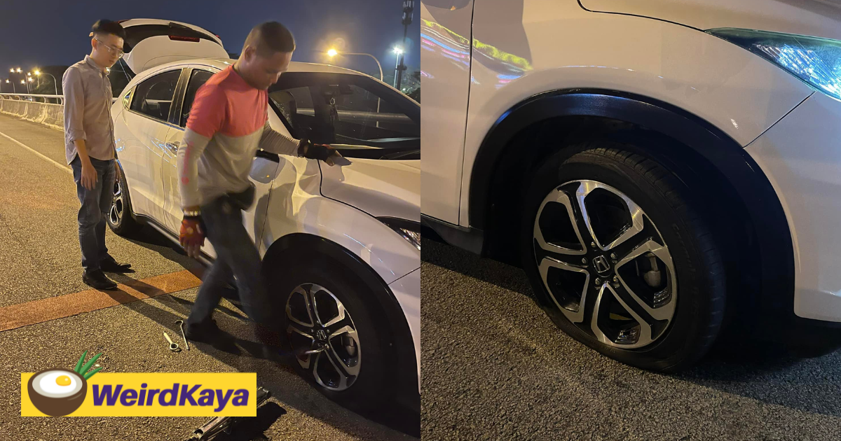 Foodpanda rider comes to the aid of woman whose tyre was punctured | weirdkaya