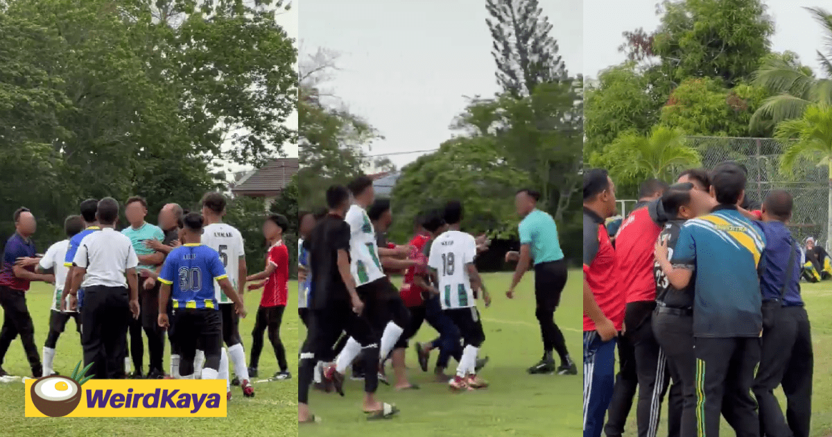 Football Players Attack Referee During Match In Alor Setar