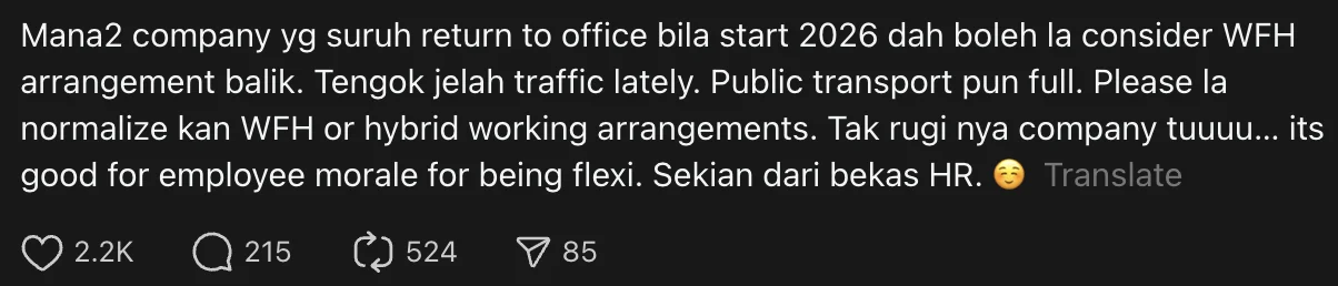 Former M'sian HR Urges As Traffic Gets Worse Each Day