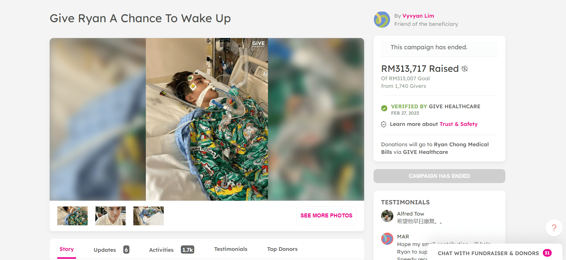24yo M'sian Suffers Several Seizures While Working In S'pore, Public Help Fund His Medical Expenses