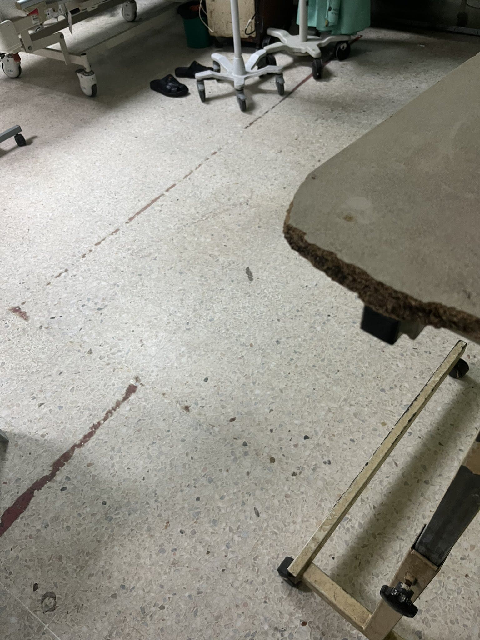 A cracked table in a government hospital at Johor