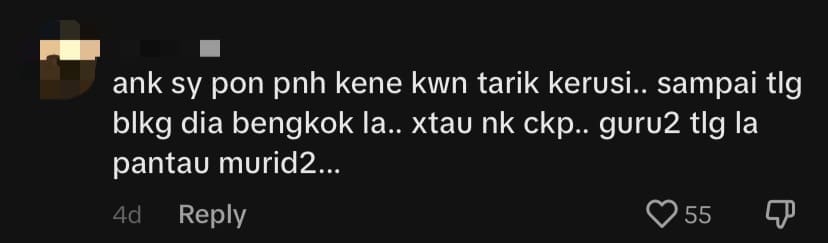 M’sian Girl Becomes Bedridden After School Chair Prank Goes Horribly Wrong comment 1