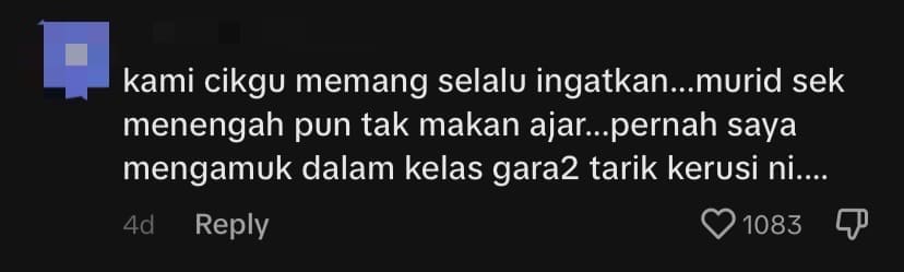 M’sian Girl Becomes Bedridden After School Chair Prank Goes Horribly Wrong comment 2