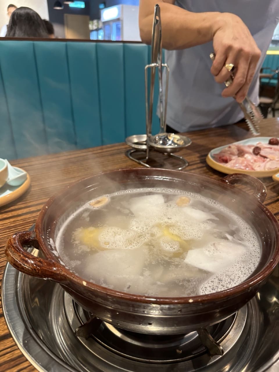 Good service staff at Durian Chicken Hotpot