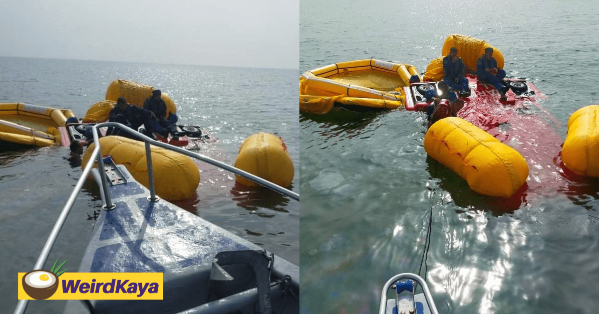 Helicopter Crashes Into The Sea At Kuala Selangor, 4 Crew Members Rescued