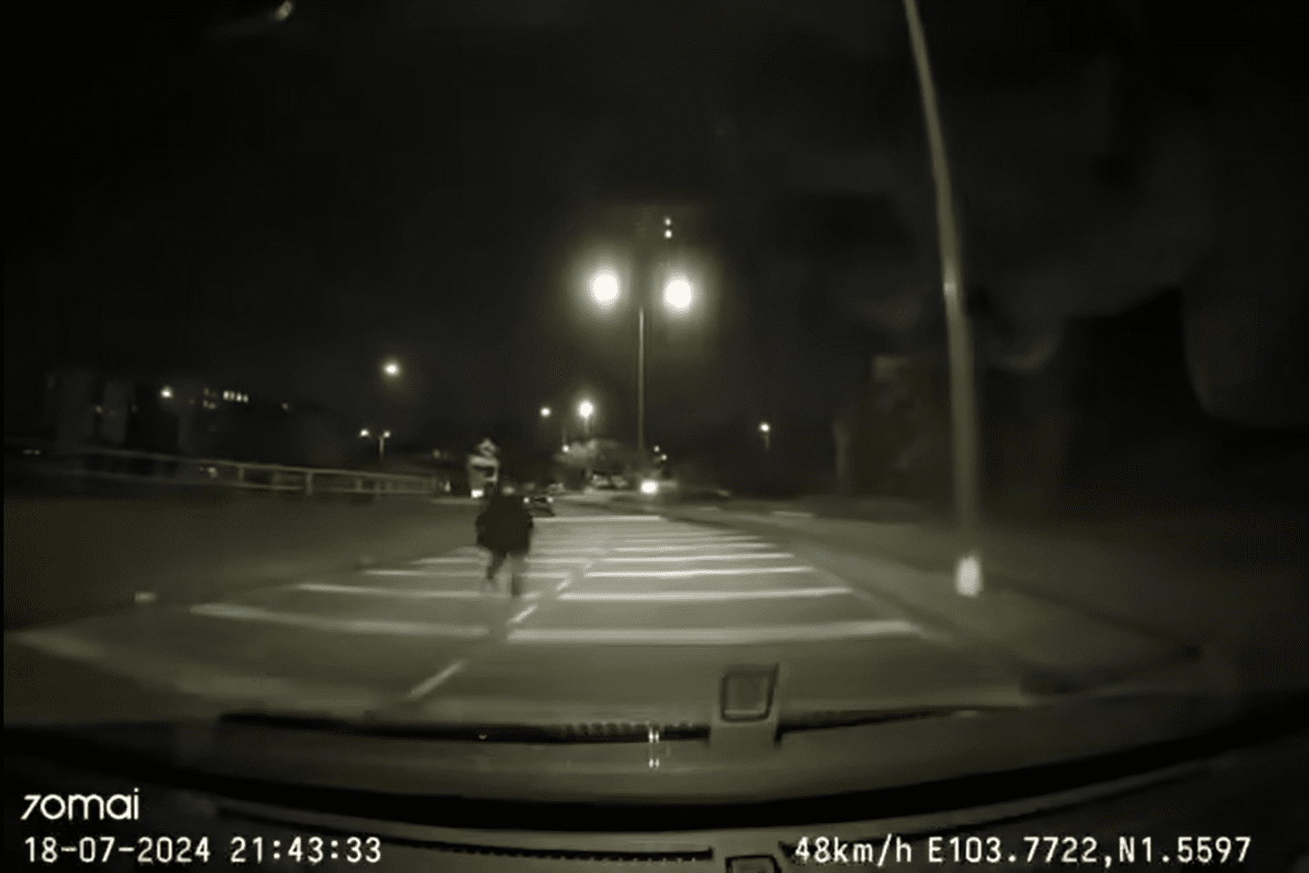 Homeless woman scares driver while being a 'ghost'