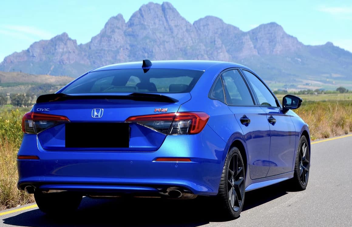 honda civic on road