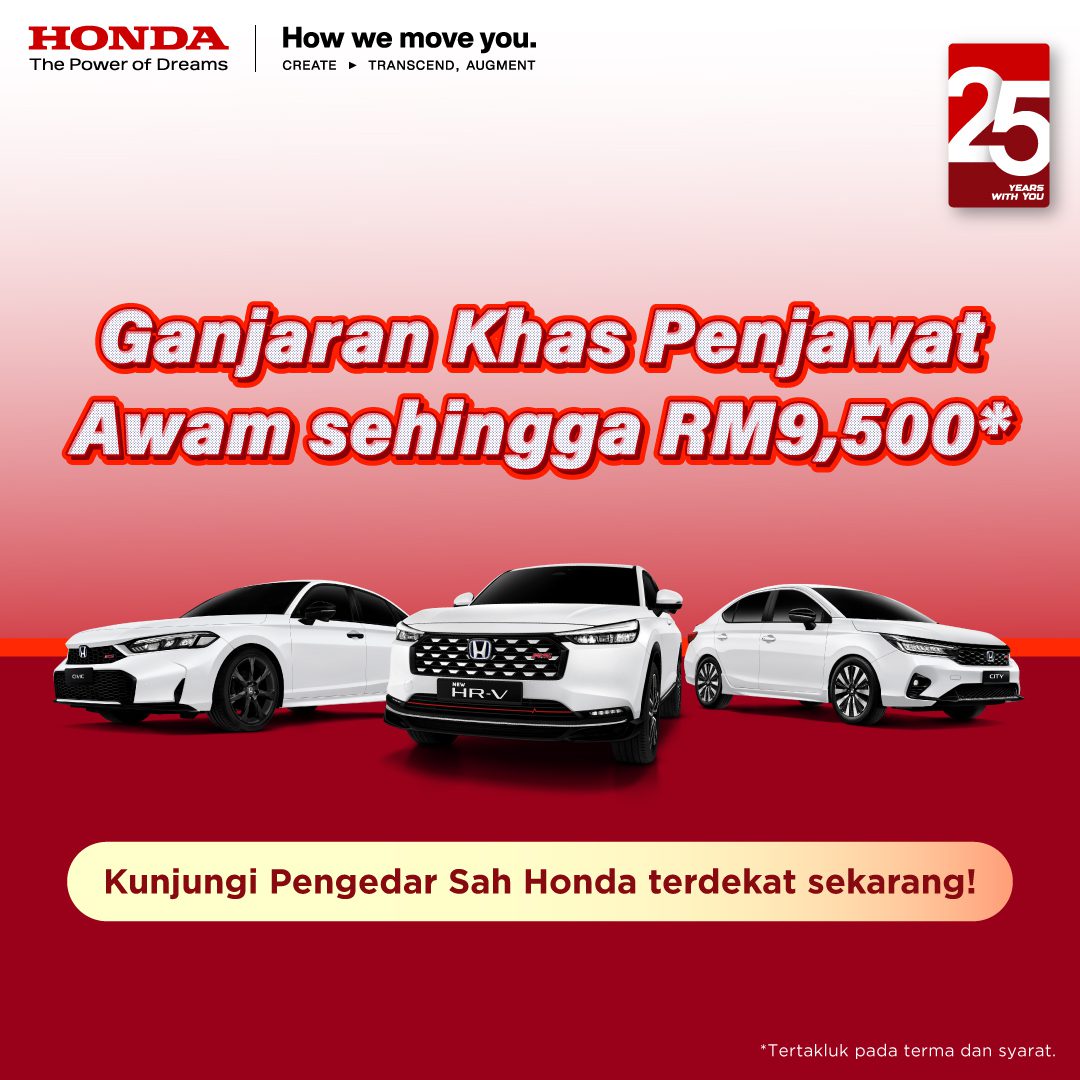 Honda M’sia Turns 25 & They’re Giving Away RM1 Million* Worth of Prizes, Including 6 Cars* When You Test Drive This November