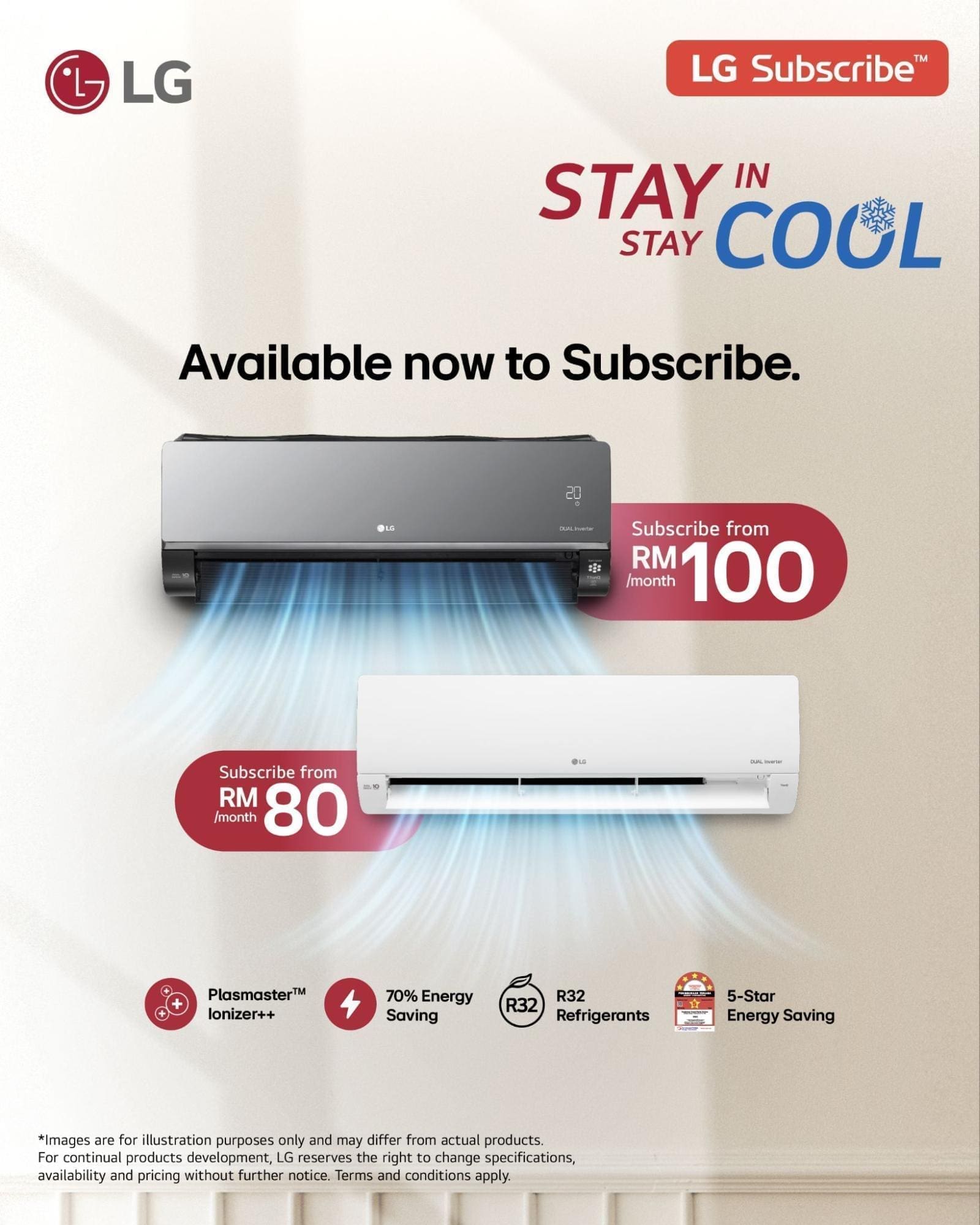 Hot Weather? No Worries. LG Subscribe™ Has The Perfect Cooling Solution For You