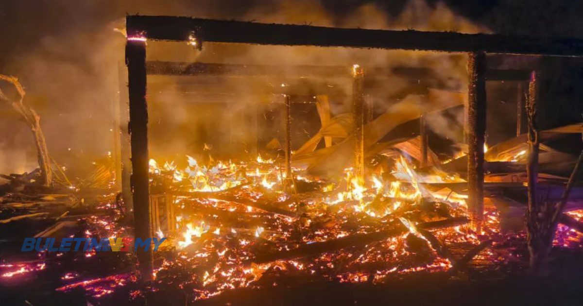 house burning at sabah