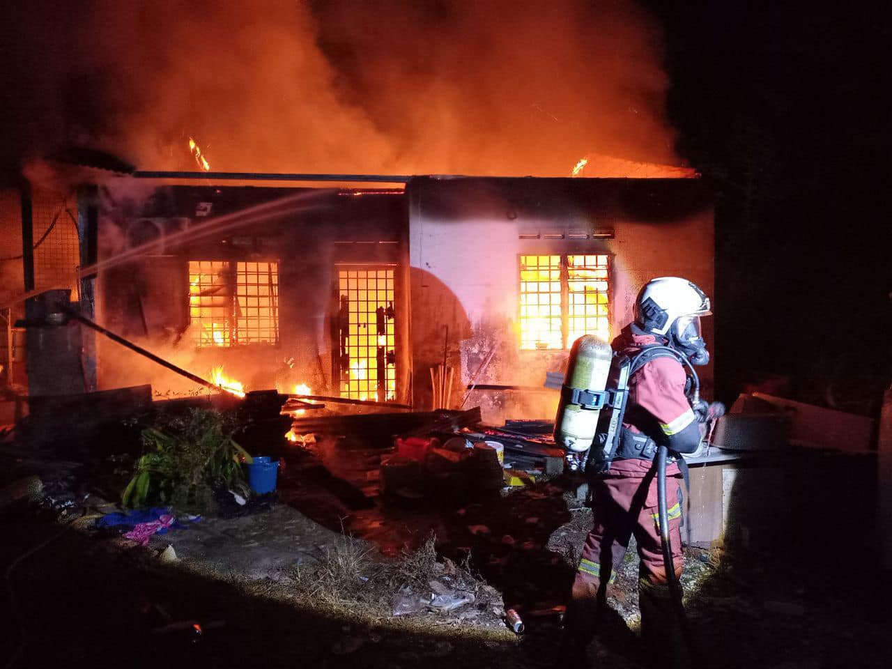 House burns in Johor