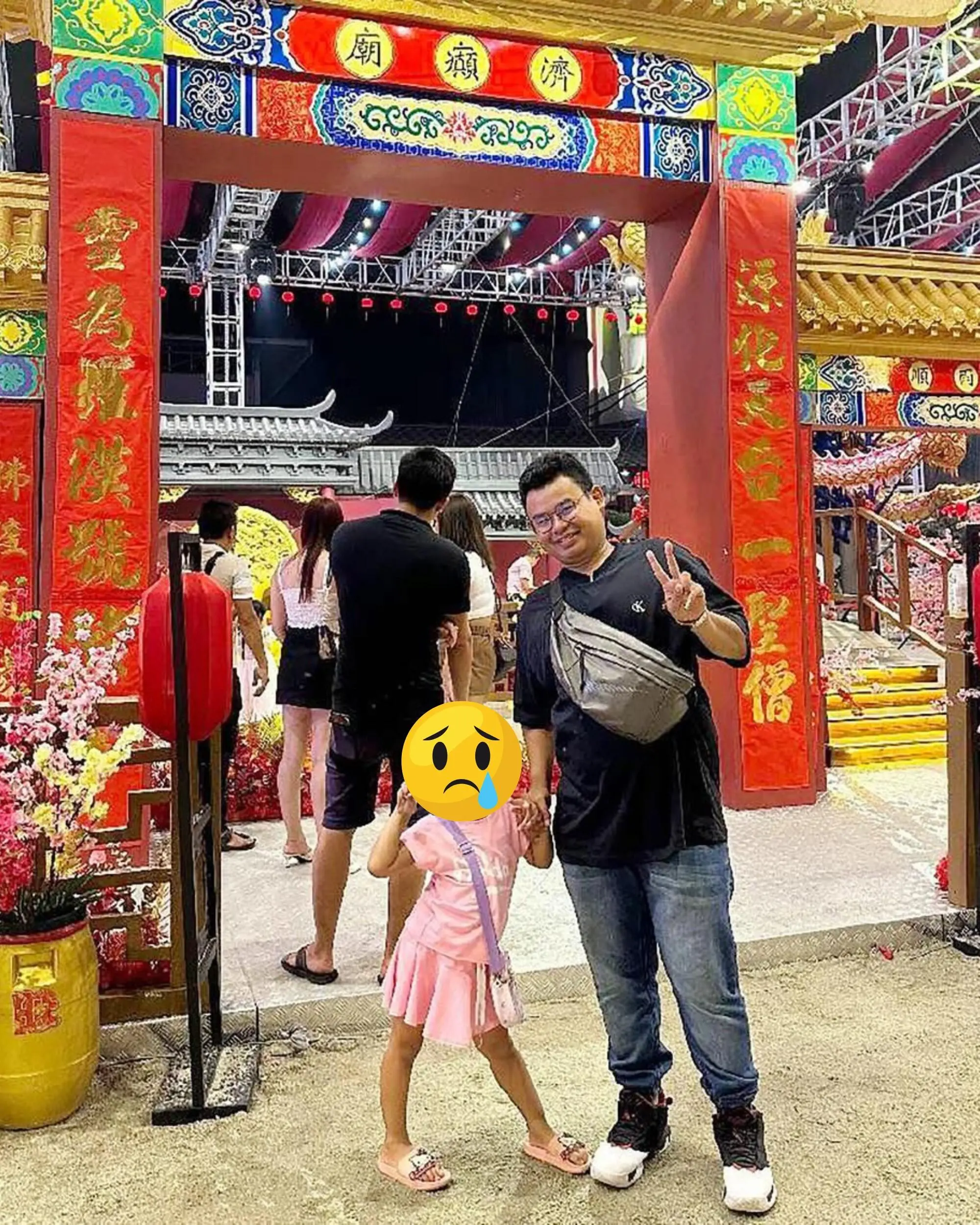 Man with his daughter who passed away