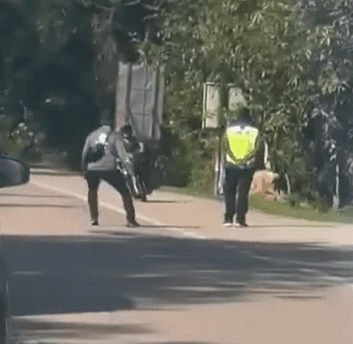 M’sian Police Officer Gets Run Over By Migrant Worker On Motorbike, Receives 13 Stitches