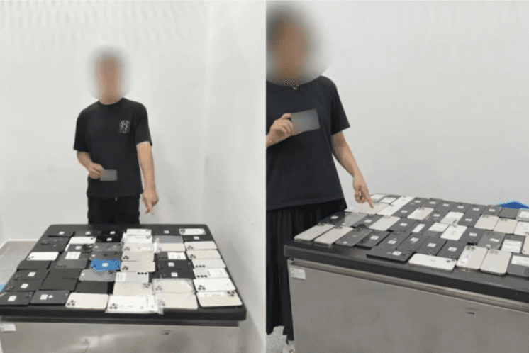 china couple tries to smuggle phones show no of phones