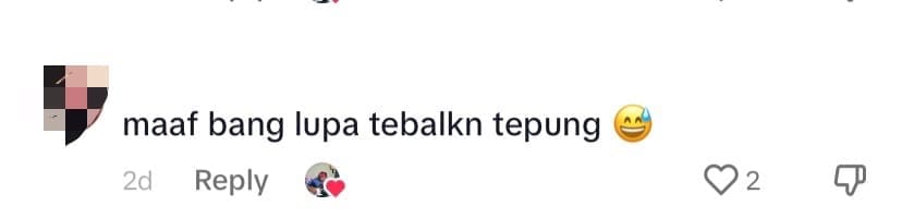 comments from netizens about tiny pisang goreng