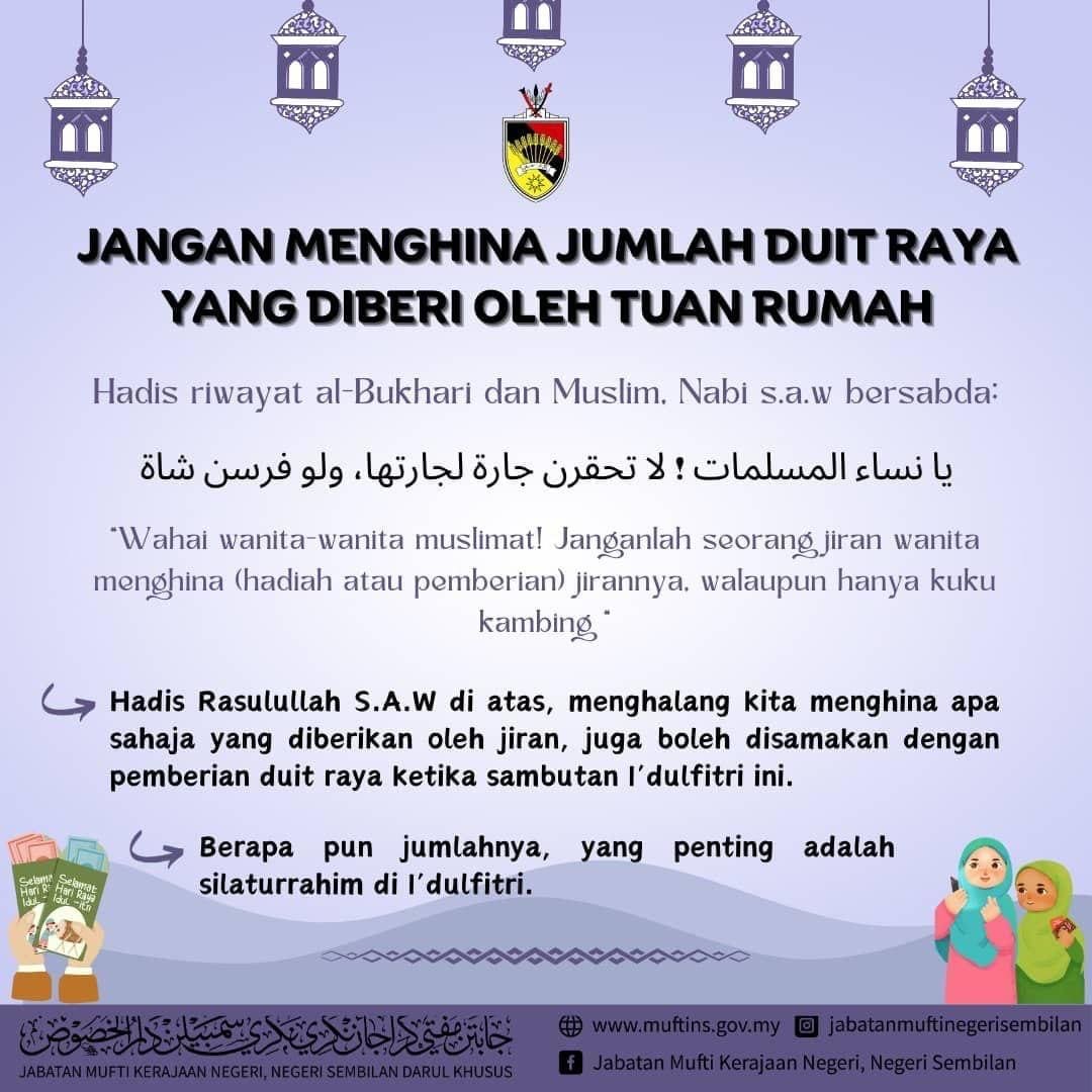 Hari Raya post 2024 by Negeri Sembilan Mufti department