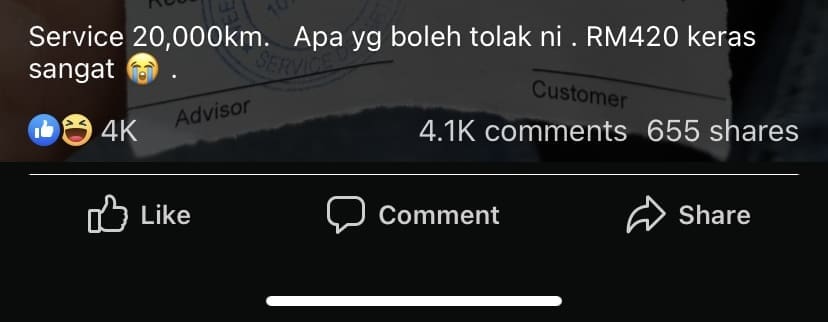 M'sian Man Seeks Advice From Netizens After Spending RM420 On Honda City's Maintenance Fee