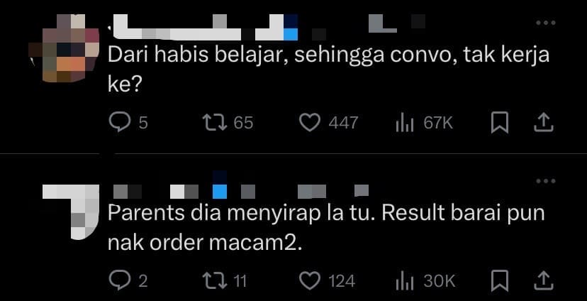 M'sian Student Considers Convocation 'Boycott' As Parents Decline Financial Support For Attire & Accommodation - comment