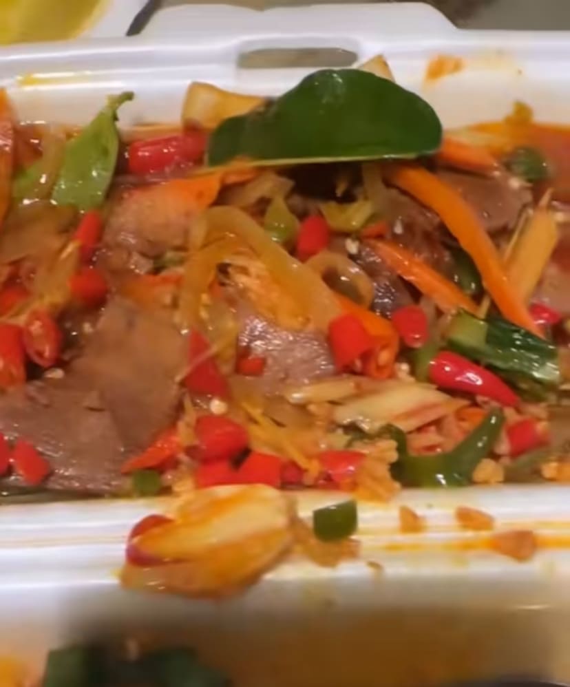 Cili Padi fried rice with a lot of chilies in it