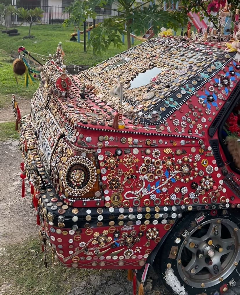 M'sian Man Decorates Proton Saga With Jewellery And Figurines