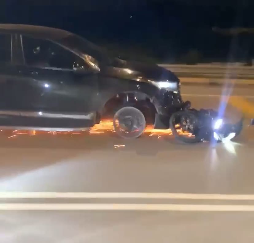 honda crv drags motorcycle in rawang - august 2024