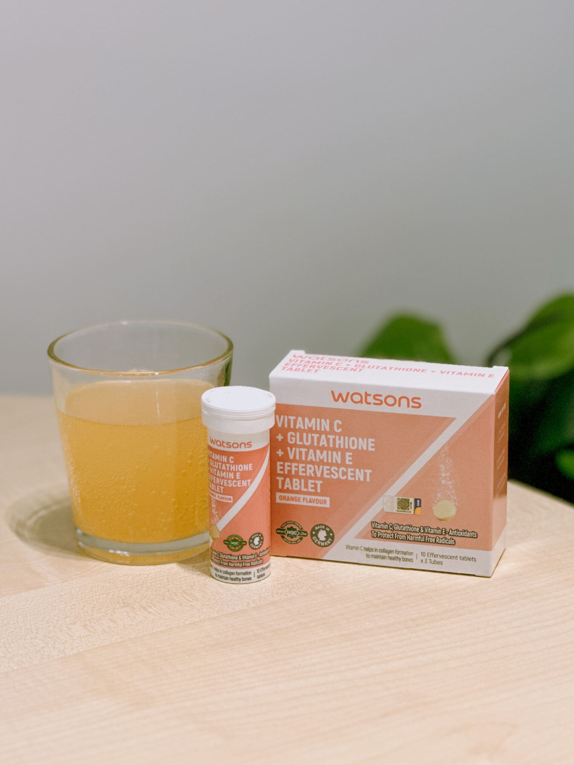 Vitamin C + Vitamin E + Glutathione Effervescent Tablet 