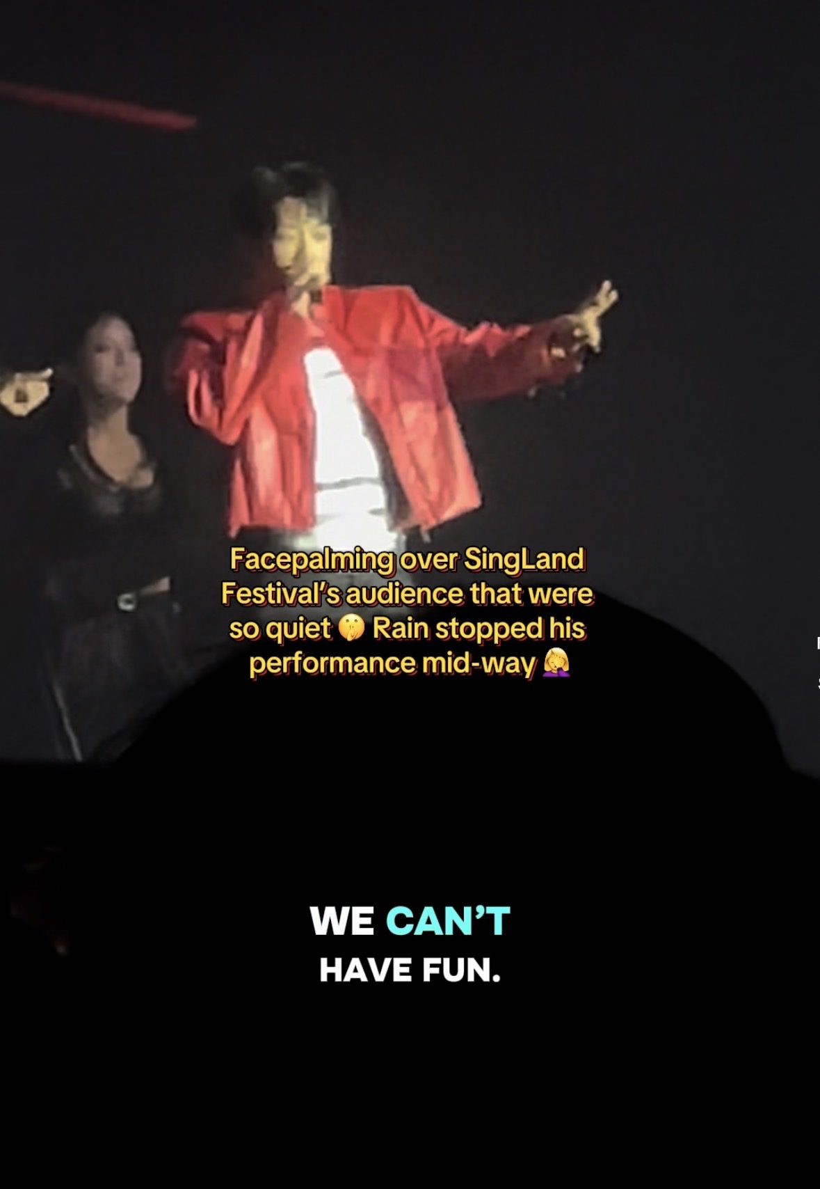 K-Pop Singer Rain Tells Singapore Crowd To Sing Or He’ll Leave, Momentarily Stops New Year Show