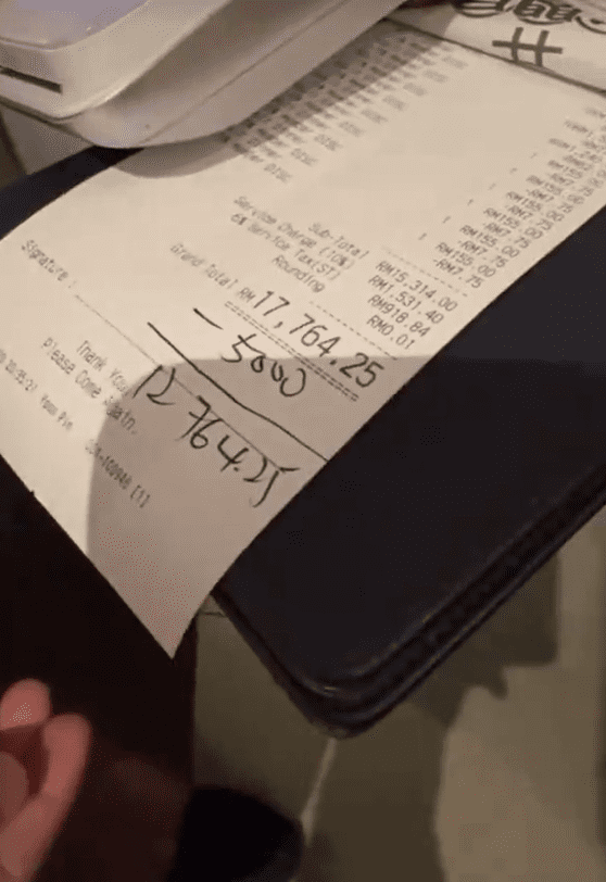 Kak KM shows RM17K food bill