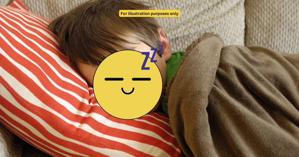 kid sleeping on couch