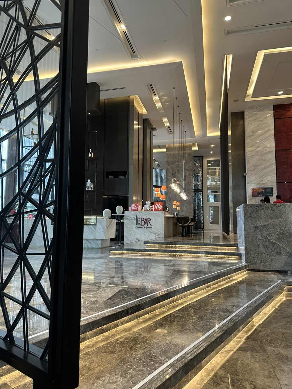 Hotel lobby area in KL
