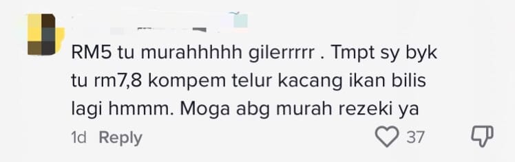 M'sian Seller Cries Following Complaints That His RM5 Nasi Lemak Is Too Expensive comment 2