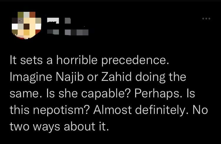 M’sians Are Unhappy With Anwar’s Decision To Appoint Nurul Izzah As Economic & Financial Advisor comment 2