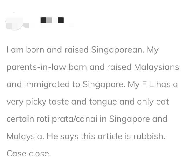 'It's Different From S'pore's Roti Prata' — TasteAtlas Defends Msia’s Roti Canai's No.1 Ranking comment 1