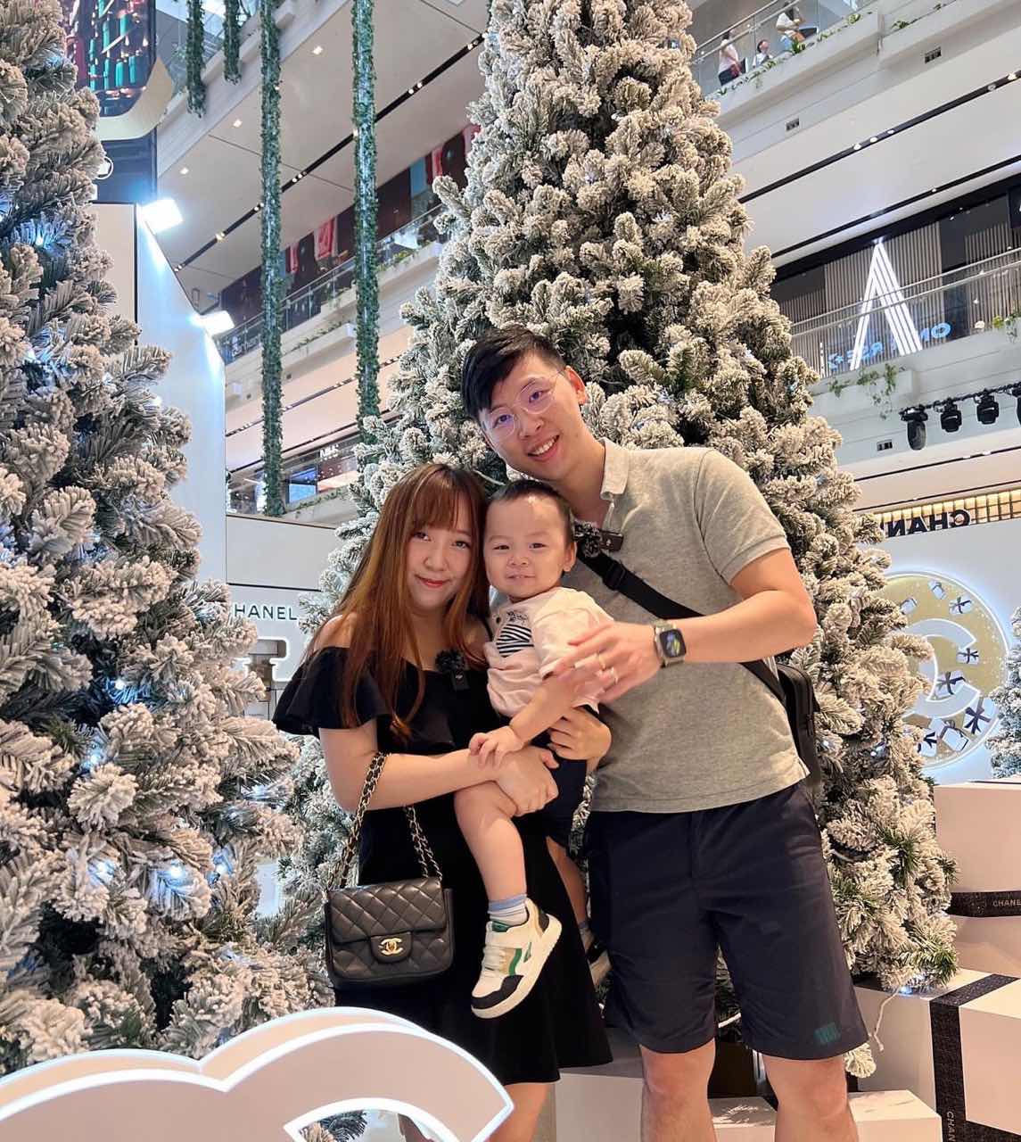 Miki and Raymond with their baby