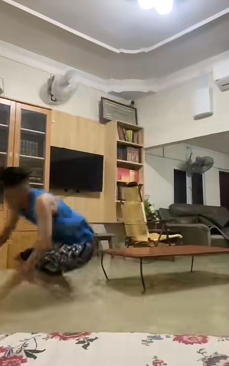 man falls in the water