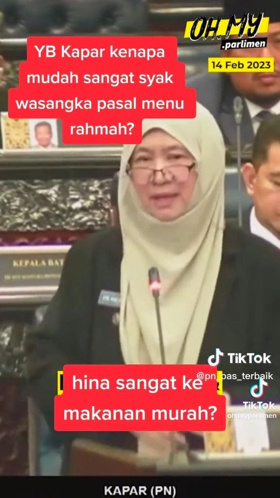 PAS MP Claims Menu Rahmah Food Causes Autism And Cancer