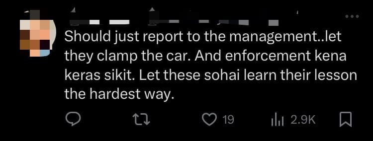 'Don't Kacau Us!' — M'sian Man Gets Told Off When Confronting Driver Who Misused OKU Parking Lot comment 2