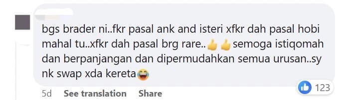 M'sian Man Seeks To Trade His Motorbike For Car Due To Financial Constraints comment 3