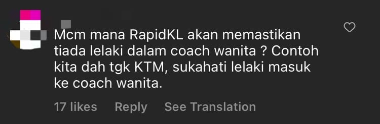 RapidKL Introduces Women-Only MRT Coach But M'sians Aren't Impressed
