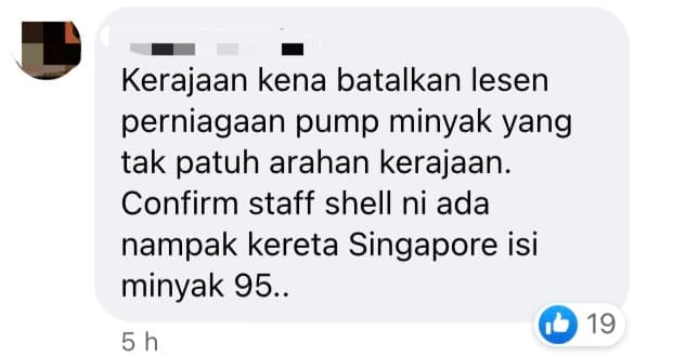 You Again?! Man Caught Pumping RON95 Petrol Into S'pore-Registered Mercedes comment 2
